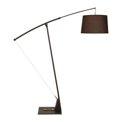 Standing Lamp Retractable Black Eurolux