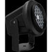 Black outdoor spotlight with a honeycomb lens and adjustable mounting bracket