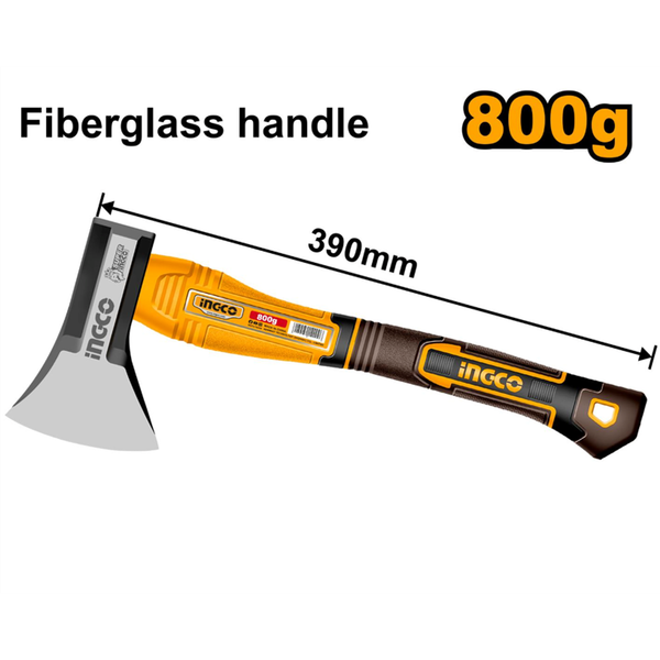 Ingco Fibreglass Handle Axe 800g