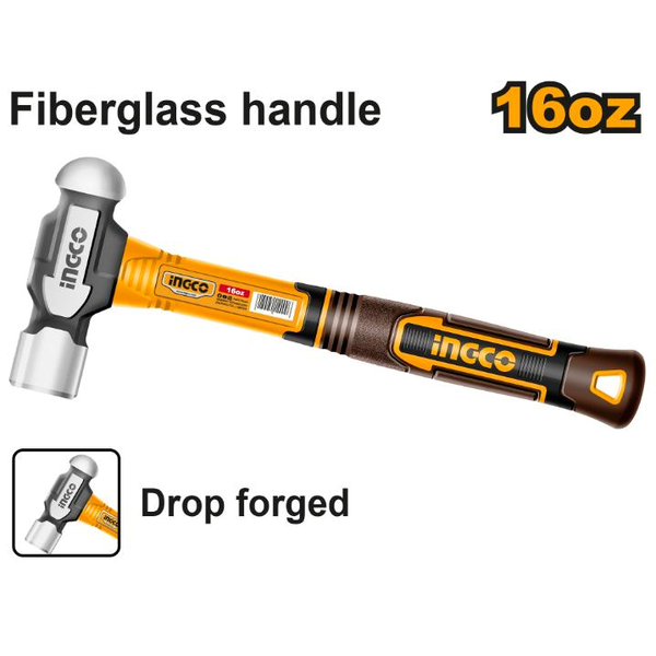 Ingco Ball Pein Hammer Carbon Steel 450g