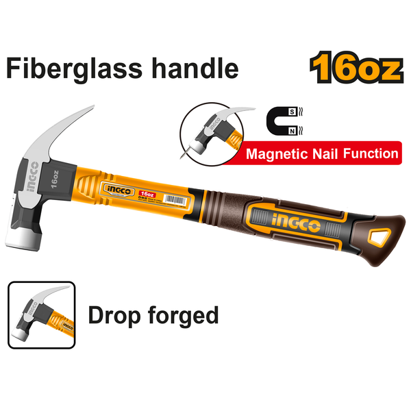 Ingco Hammer Claw 450G Magnetic