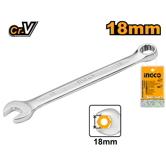 Ingco 18mm Combination Spanner