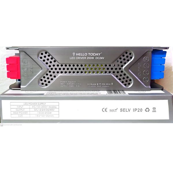 Led COB Driver 24V 200W (HR9-20)..