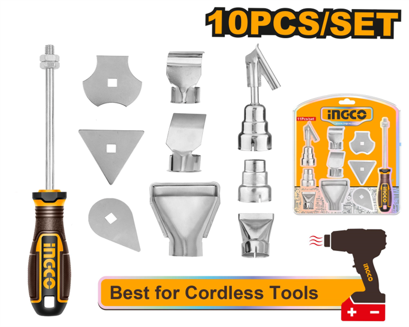 Ingco Heat Gun Accessories 10Pcs