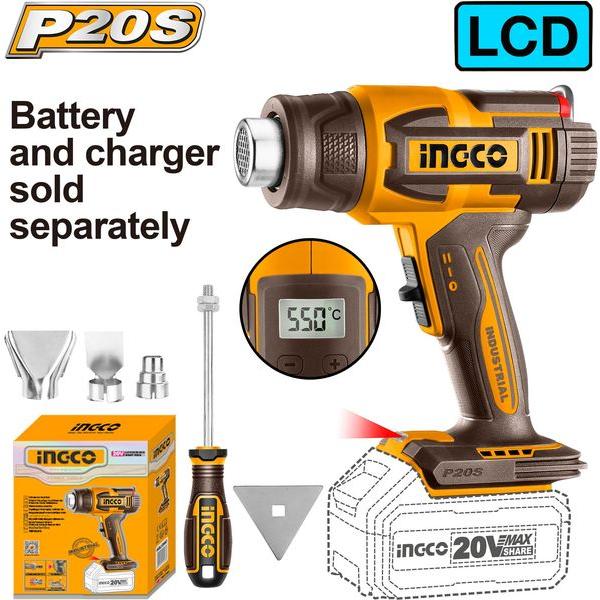 Ingco Lithium-Ion Heat Gun 20V PS C/L