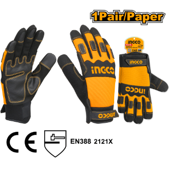 Ingco Mechanic Gloves; XL Heavy Duty