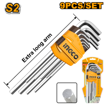 Ingco Allen Key Set 9Pcs 1.5-10mm For Sale | Brite Lighting & Electrical
