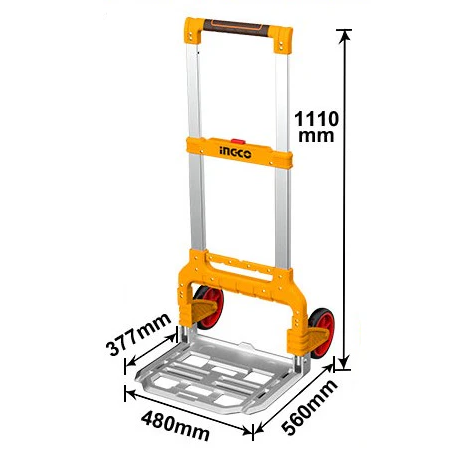 Ingco Foldable Trolley 558x506x1110mm