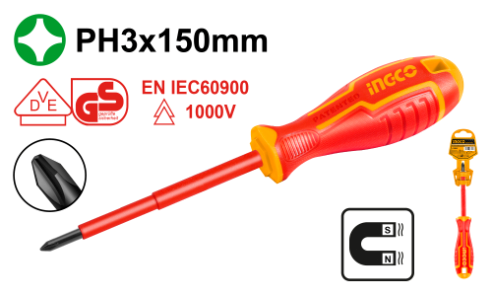 Ingco Screwdriver 1000V VDE 150mm