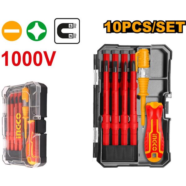S/Driver Set Insulated VDE 10PC Ingco