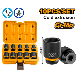Ingco Impact Socket Set 10Pcs