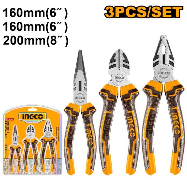 Ingco 3 Piece Plier Set.
