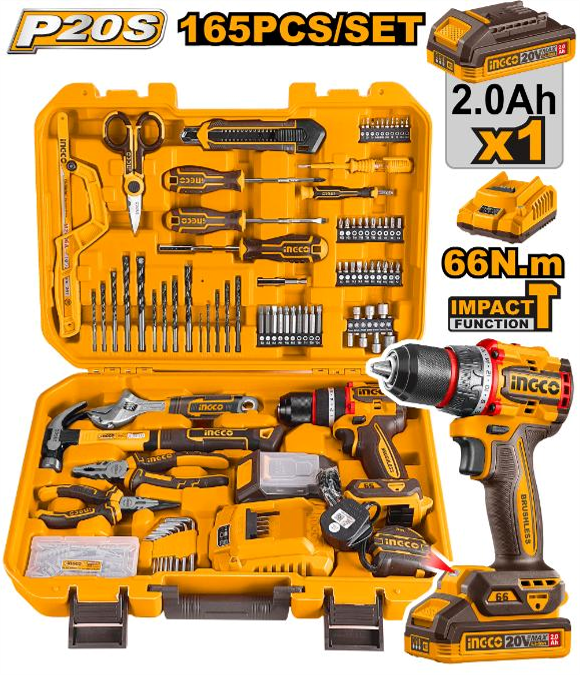 Ingco 165 Piece Tools Set in Case
