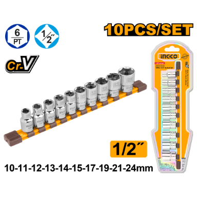 Ingco 10 Pcs  Hex Socket Set