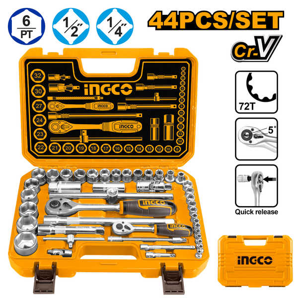 Ingco Socket Set 44Pcs