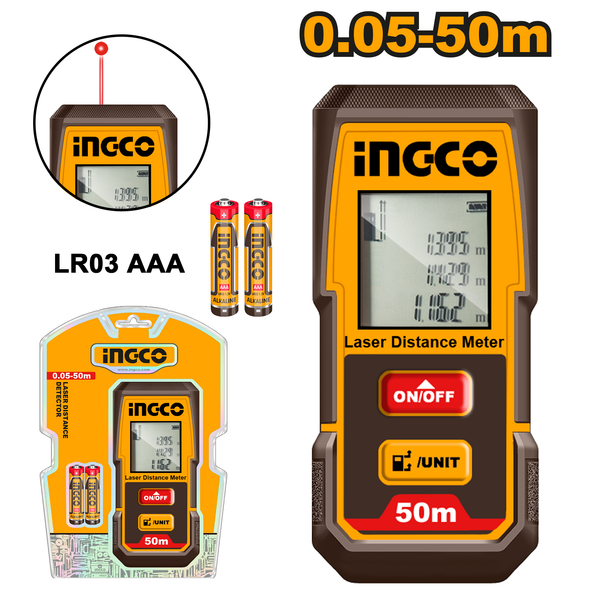 Ingco Distance Laser Detector 0.05-50M