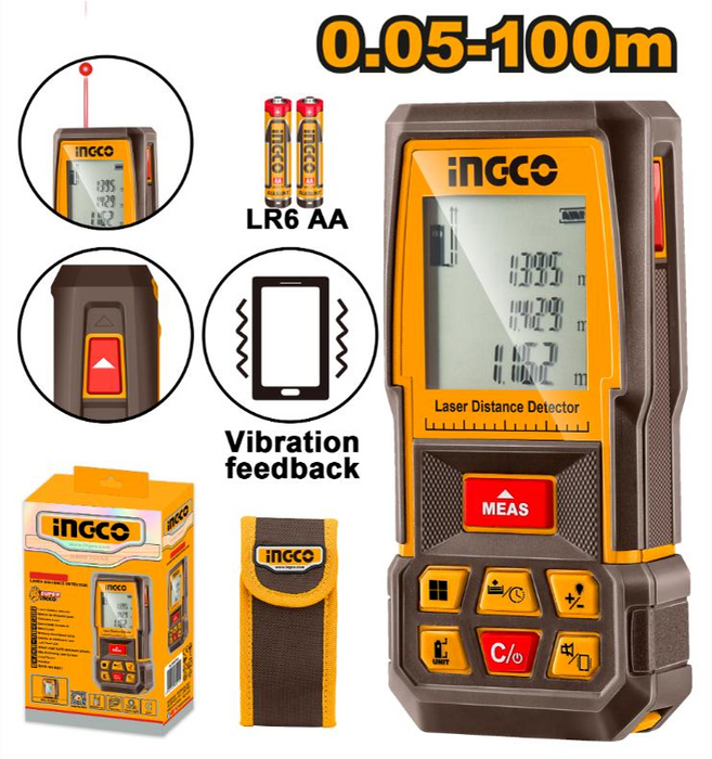Ingco Laser Distance Detector 0.5-100m.