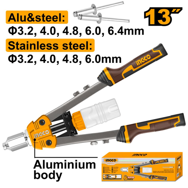 Ingco Hand Riveter 350mm 3.2-6.4mm