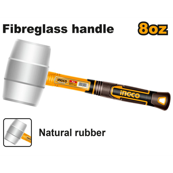 Ingco Rubber White Fibreglass Mallet