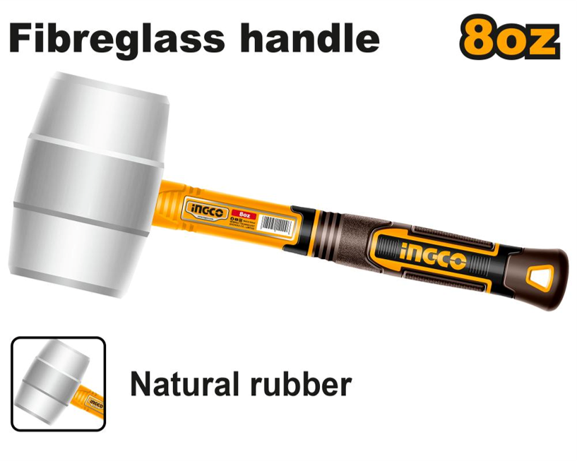 Ingco Rubber White Fibreglass Mallet