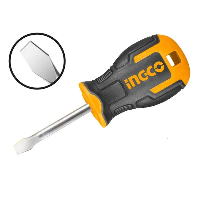 Screwdriver Slotted StubbyIngco 6.0x38mm
