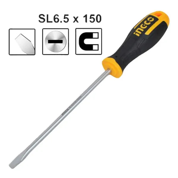 Screwdriver Slotted DIY Ingco 6.5X150mm