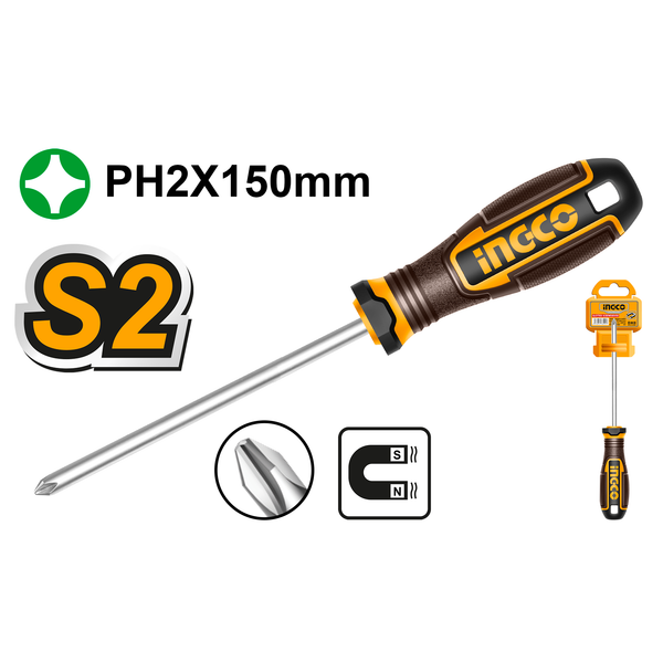 Screwdriver Ingco DIY PH 2x150mm