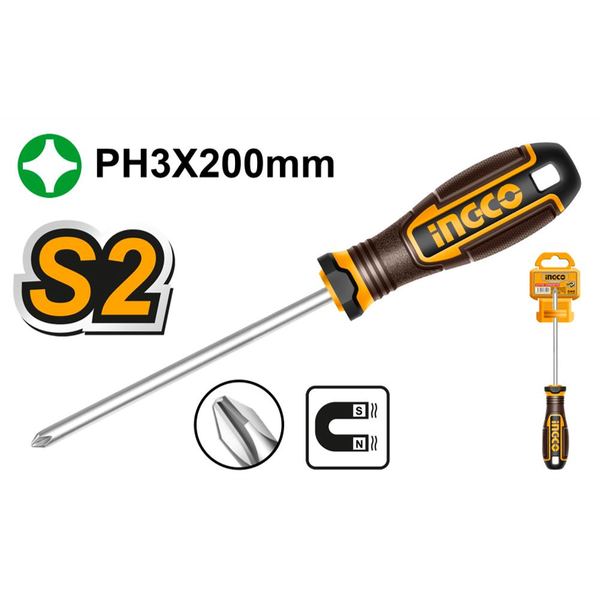 Ingco Phillips Screwdriver S2 200mm