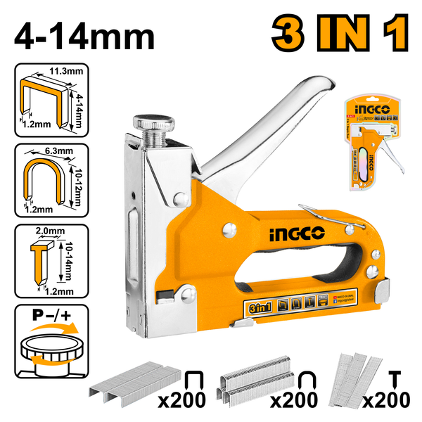 Ingco Staple Gun 4-14mm 3in1