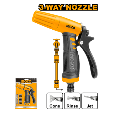 Ingco 3-Way Plastic Trigger Nozzle