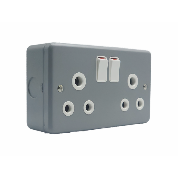 Lear Industrial Double Plug Steel Silver