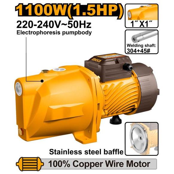 Ingco Jet Water Pump 1100W 1HP 220V