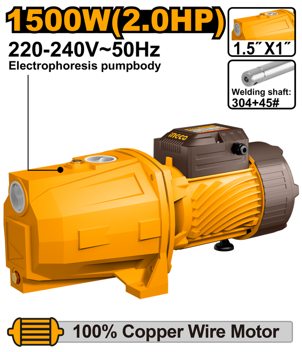 Ingco 1500W Jet Water Pump 220V