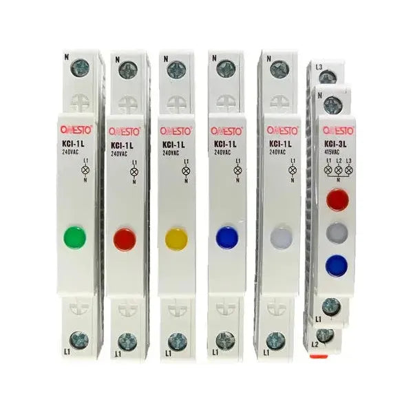 Led Din Rail Indicator 9mm - R/W/B