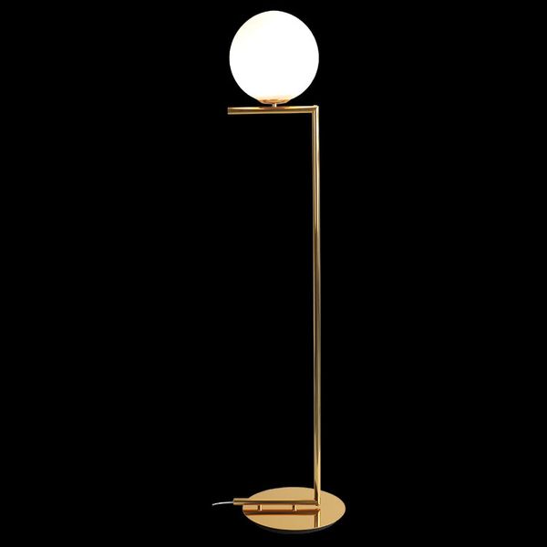 Floor Lamp with Foot Switch Gold/White