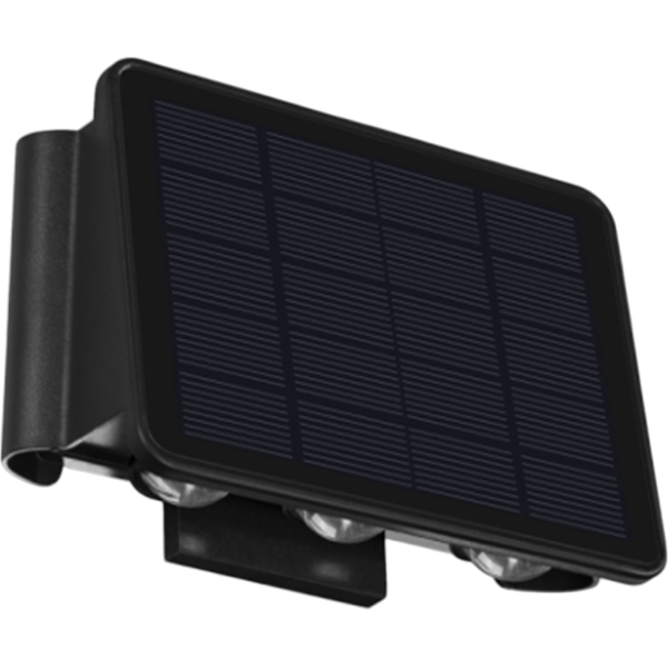 Led Solar Up Down Wall Light 3W Blk Luxn