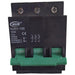 3-pole NUR NUH1-100 circuit breaker with green on/off switches and 100A rating