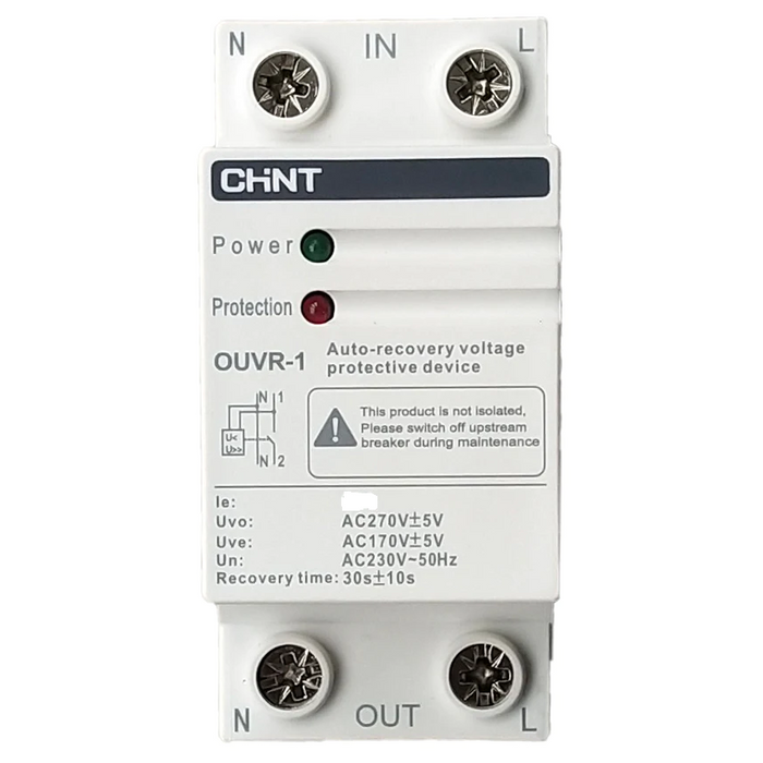 Chint OV/UV Protection Relay 80A 1P N