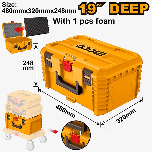 Ingco Tool Box Organizer 480x320x248mm.