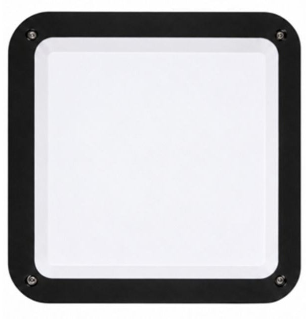 Luxn Nova Square Bulkhead Wht 2XE27