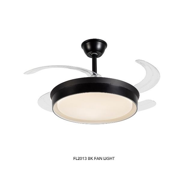 HT Retractable Led C/Fan Black FL2013