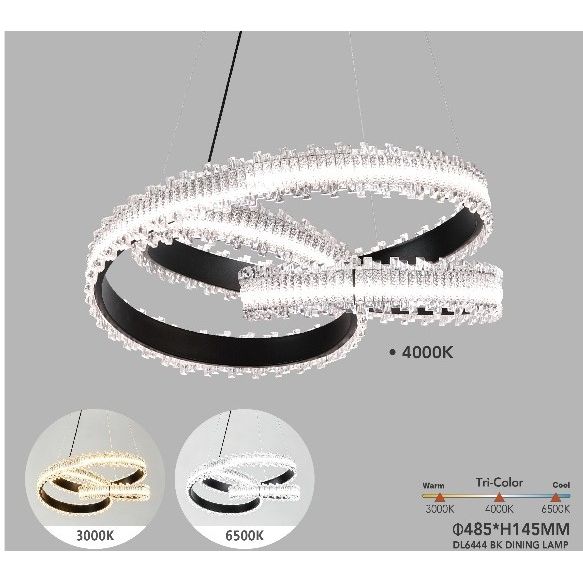 HT Black Dining Chandelier DL6444