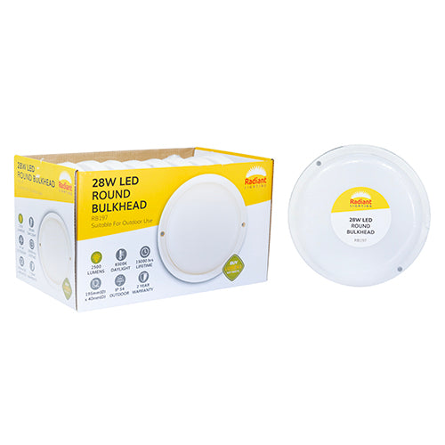 Radiant Round Bulkhead LED 28W 2500lm