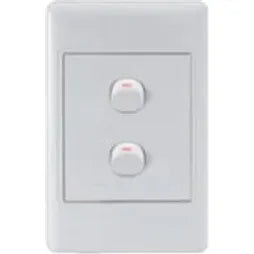 Redisson 4x2 2 Lever Light Switch White