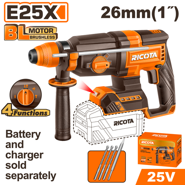 Ricota Drill Rotary 2.5J 26mm 25V