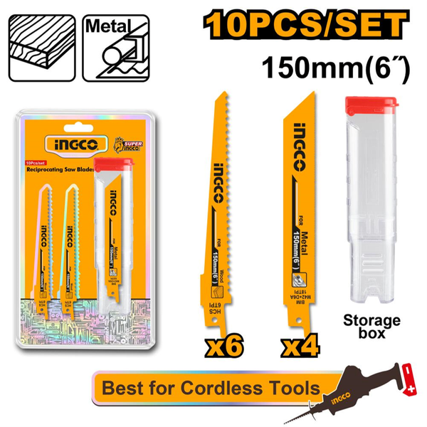 Ingco Recip Saw Blades Set Wood/Metal