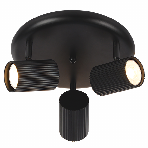 Brightstar 3L Spotlight Matt Black GU10