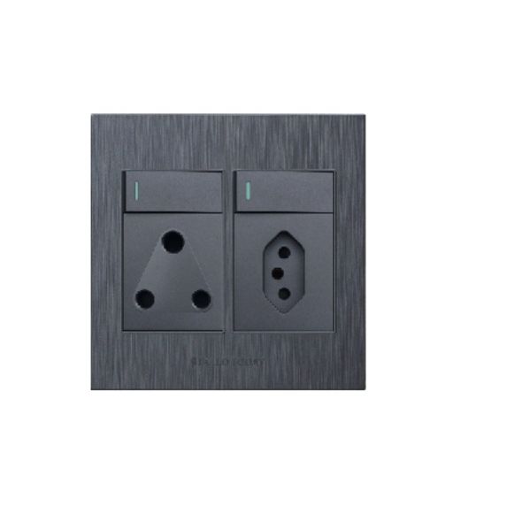 HT 1x16A/1x5A Socket 4x4 Graphite