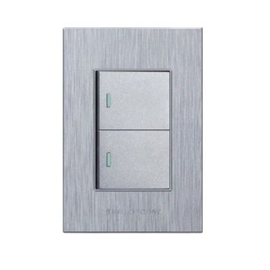 HT 2L Light Switch Silver 2×4 2Way