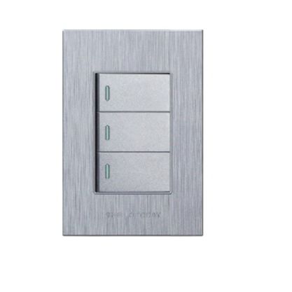 HT 3L Light Switch Silver 2×4 2Way